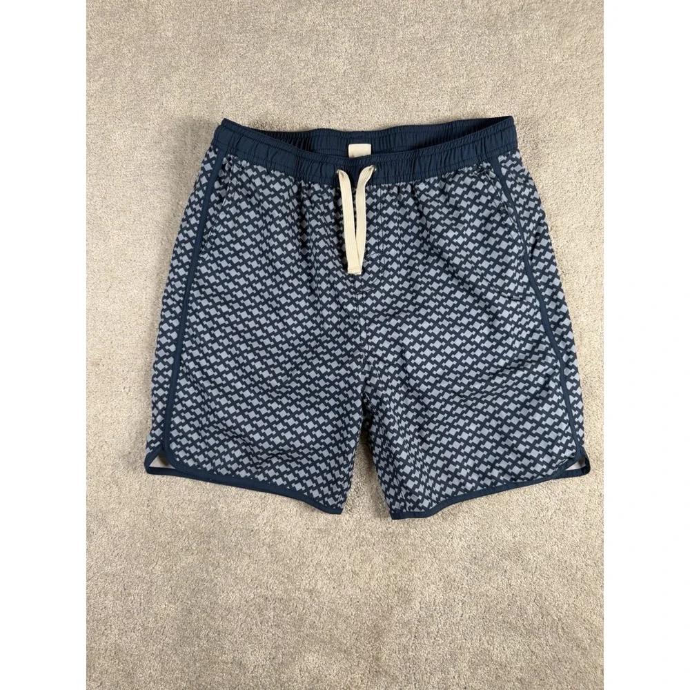 Fair Harbor Kids Boys Size XL (11-12) Anchor Swim Trunks Mist Seaview Lined